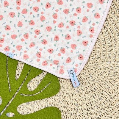 Naninha Enxoval - Coelhinha com Moranguinhos - Rosa e Areia